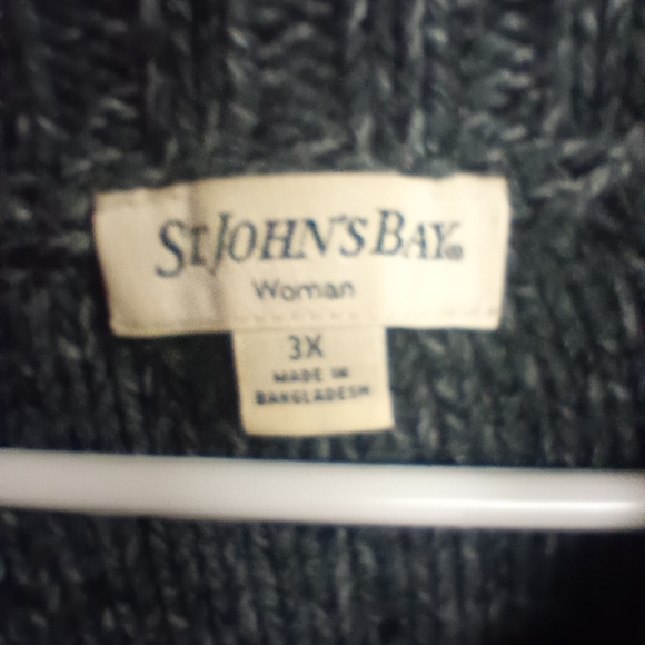 St. John's Bay Women's Size 3X Button Front Cable Knit Cardigan Sweater Cozy - Picture 6 of 8